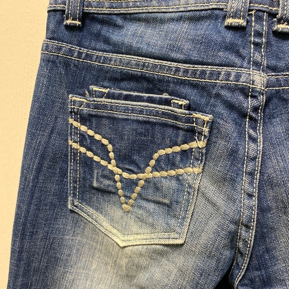 Vigoss Studio Size 0 25 Jeans Girls Womens Boot Cut Jeans Medium Wash low rise - Picture 4 of 11